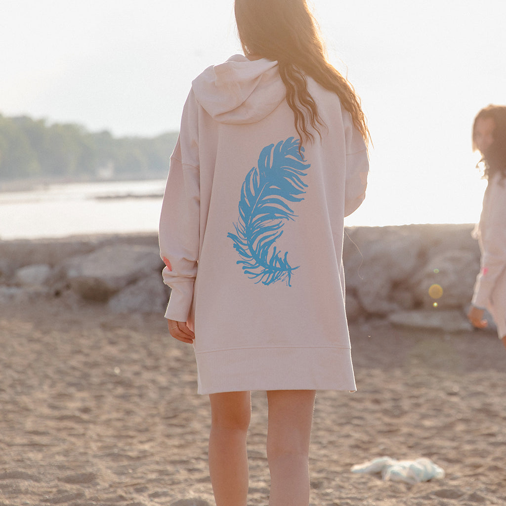 Blue Feather Women s Organic Cotton Jacket Lovbird Design