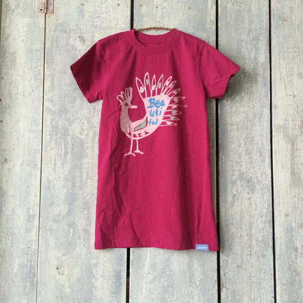 Peacock Women's Organic Cotton T-shirt | Lovbird Design – Lovbird Design